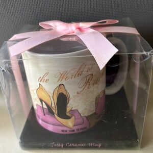 Gift Boxed The World Is Your Runway New York To Paris 14 oz Sassy Ceramic Mug